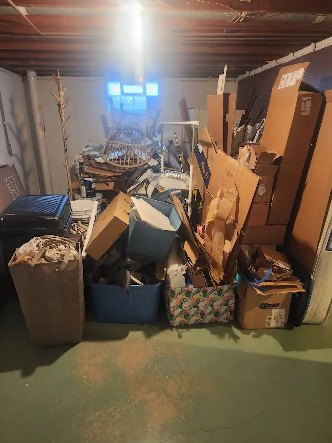 Roll-off dumpster container at job site for Construction Dumpster Rental in Moonachie